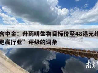 包含中金：升药明生物目标价至48港元维持“跑赢行业”评级的词条