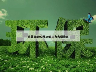 宏英智能02月10日主力大幅流出